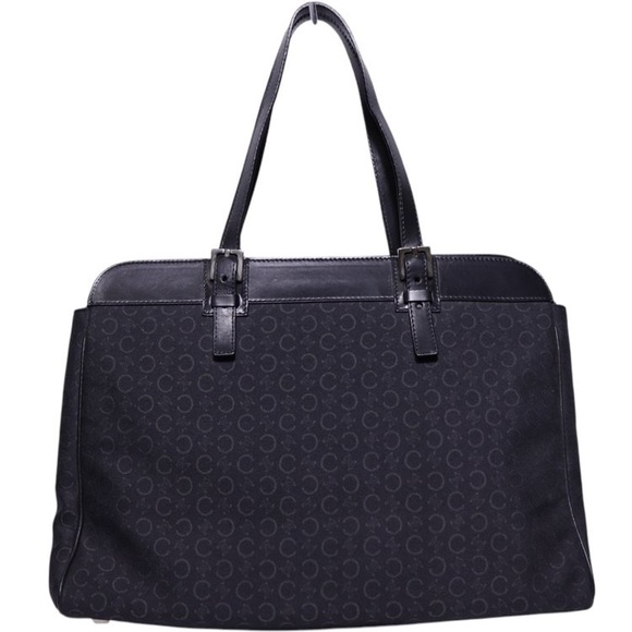 AUTHENTIC CELINE- Black Monogram Canvas Tote - Picture 1 of 11